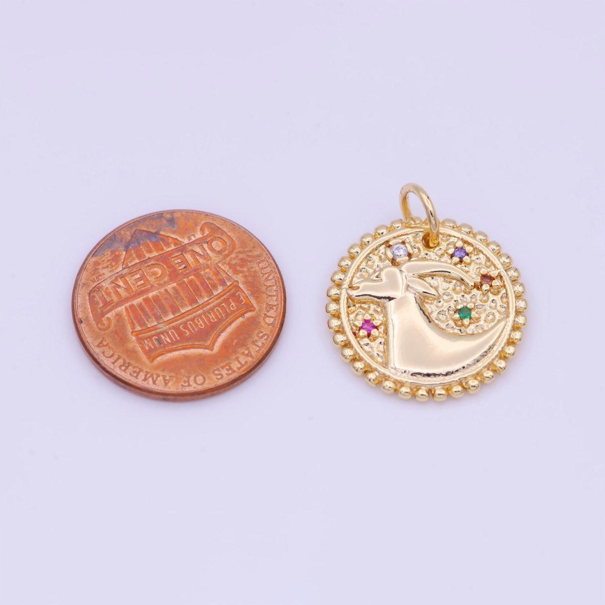 Double Sided Zodiac Horoscope Astrology Personalized Coin Charm | A-625-A-636 - DLUXCA