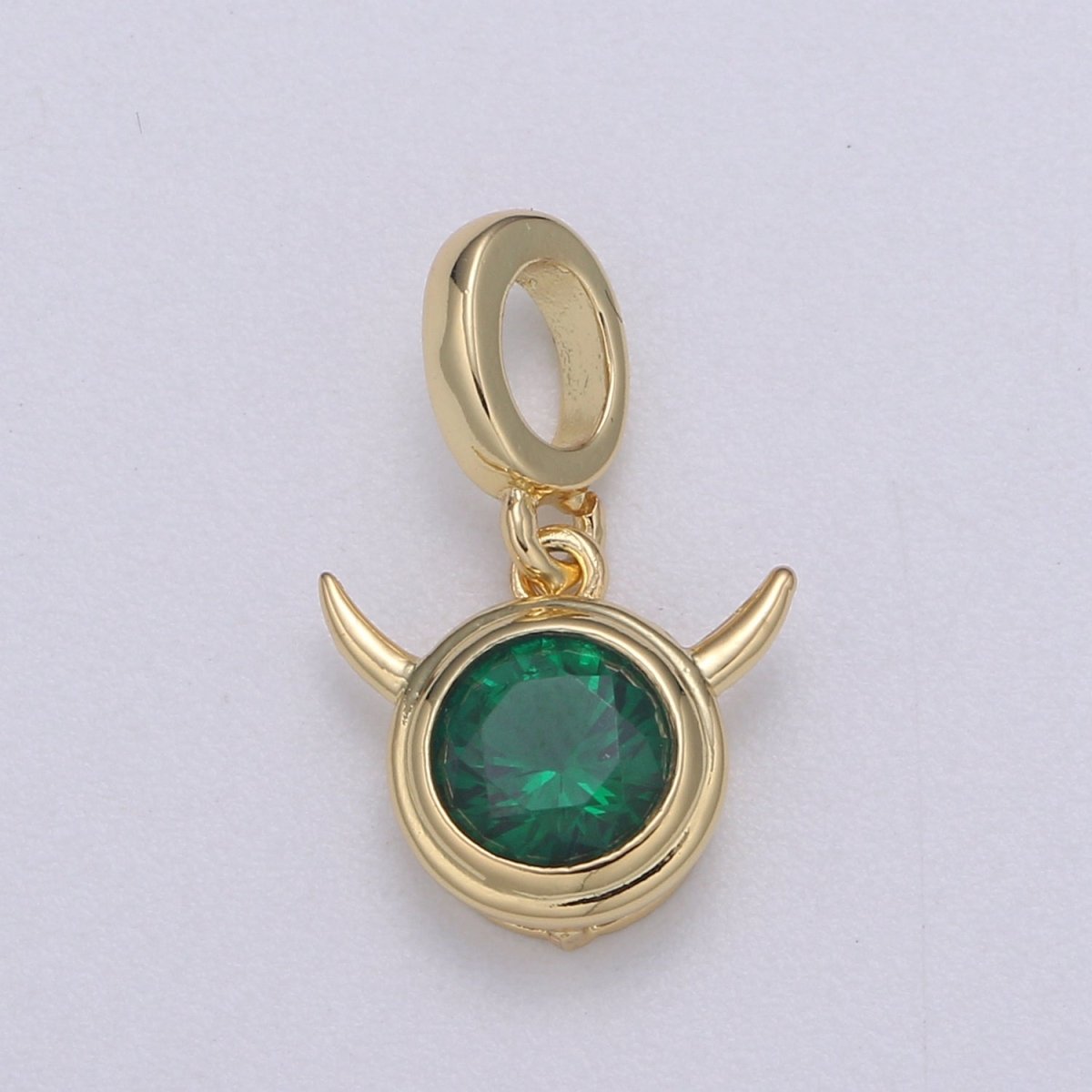 Emerald Green Gold Filled Circle Pendants H-600 H-606 - DLUXCA