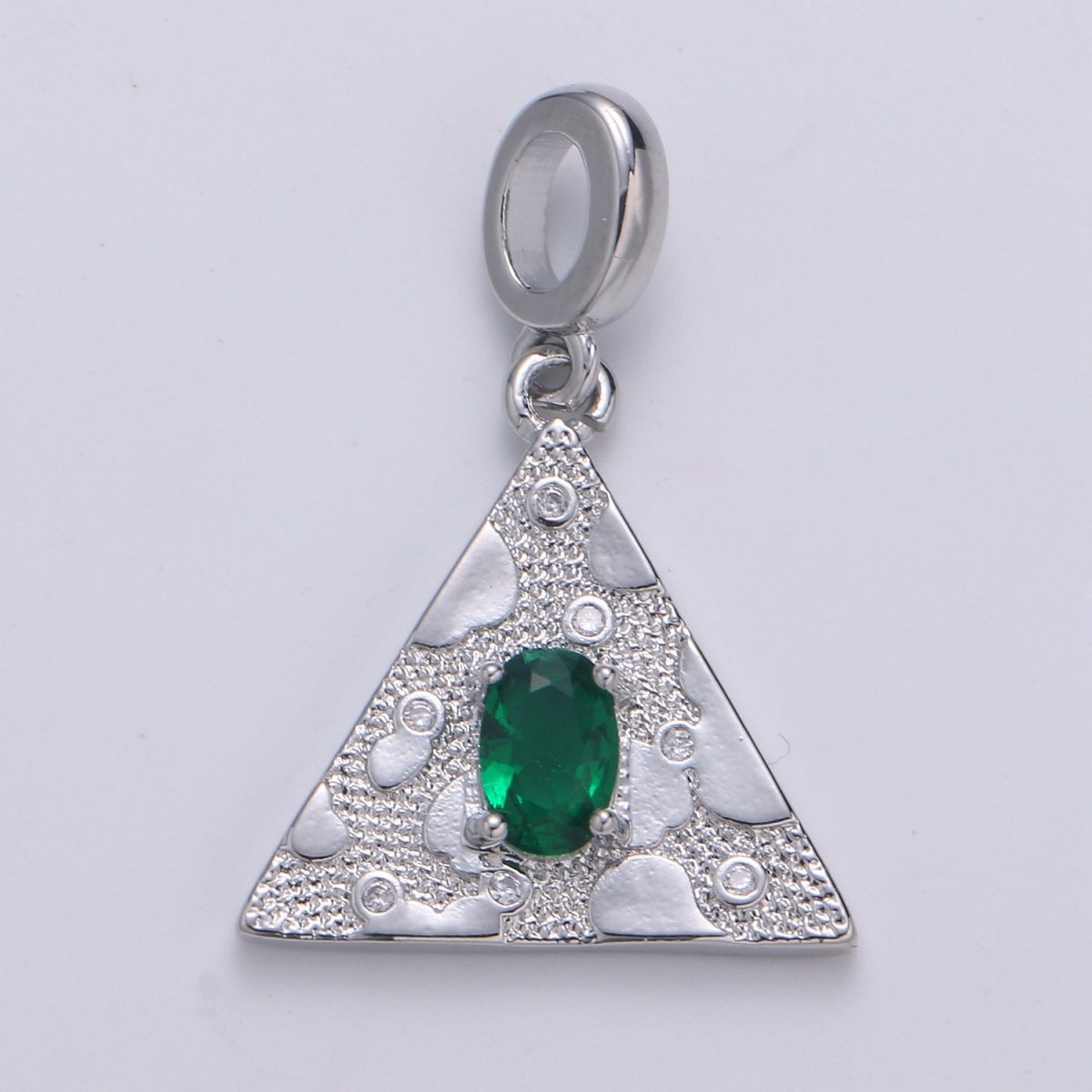 Emerald Green Gold Filled Triangle Pendants H-255 H-258 - DLUXCA