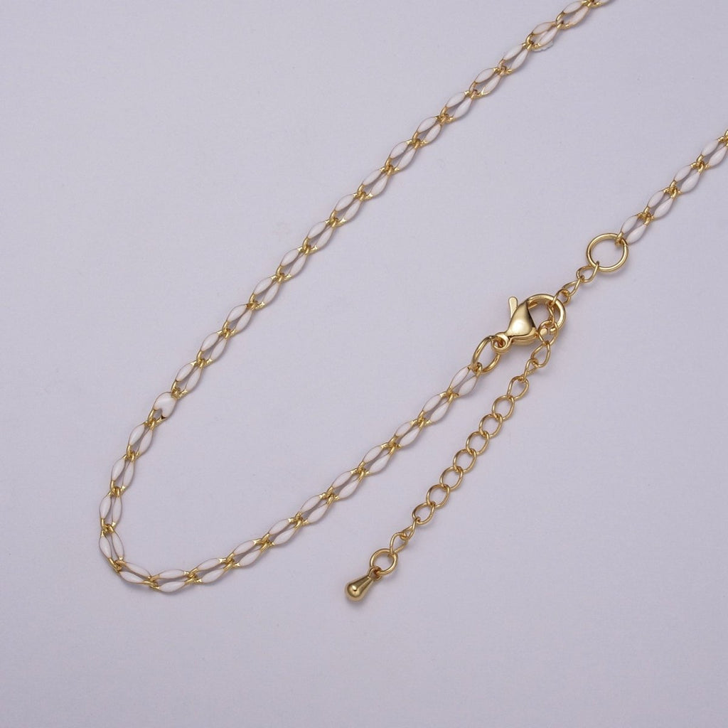 Enamel Gold Filled Colored Chain 2.9mm width Colorful Chain, Chunky ...