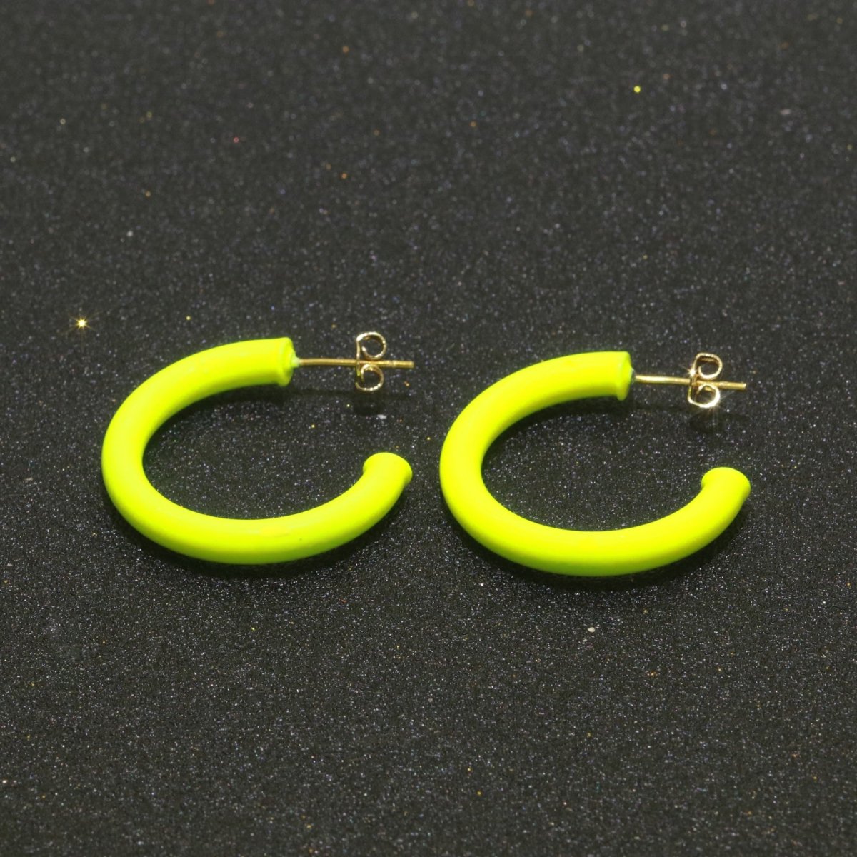Enamel Hoop Earrings For Women | 30mm Infinity Gold Hoops Women Earrings | Big Loop Earrings For Women | Lightweight Hoop Earrings Set For Girls T-092 ~ T-101 - DLUXCA
