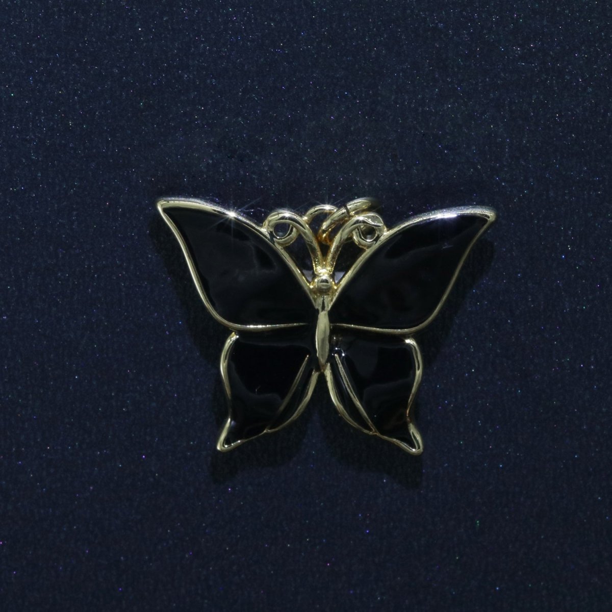 Enamel Pink, Teal, Black, Orange, White Butterfly Charm Mariposa Pendant, 14K Gold Filled Butterfly Charm for Necklace Bracelet Earring - DLUXCA