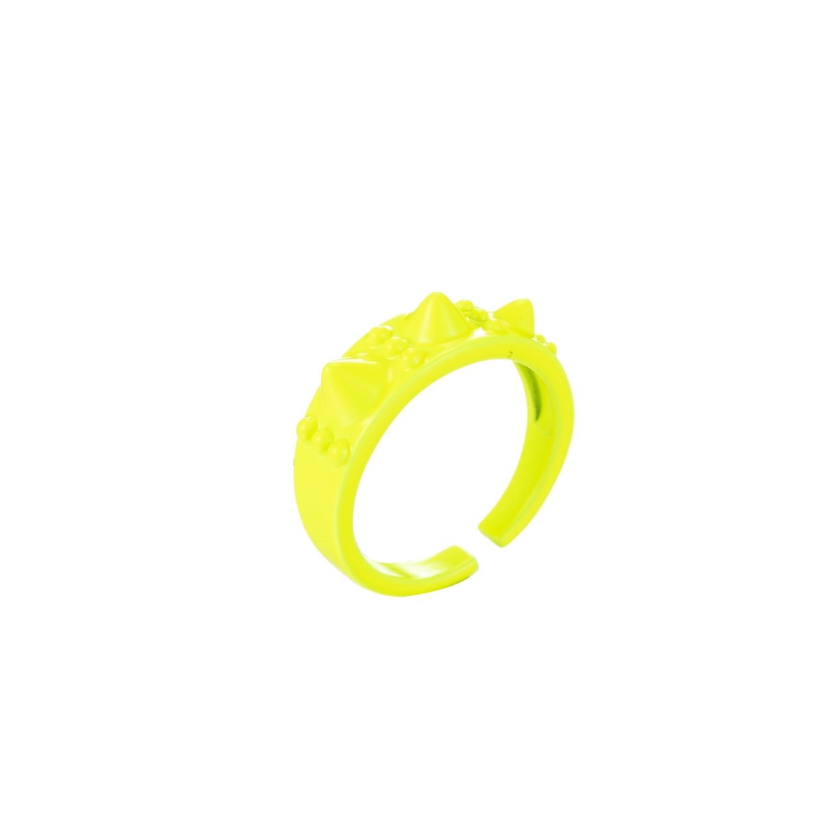 Enamel Pyramid Ring - Statement Ring - Spike Ring - Stud Ring - Geometric Ring - Stacking Ring Y2K Neon Colorful Ring Unisex Jewelry - DLUXCA