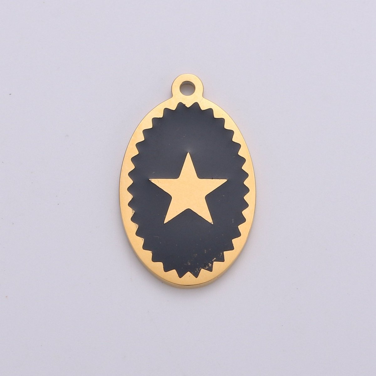 Enamel Star Charm 24k Gold Filled Star Charm Pink Teal black White Enamel Star Celestial Jewelry Minimalist Necklace Bracelet Component E688-E-691 - DLUXCA