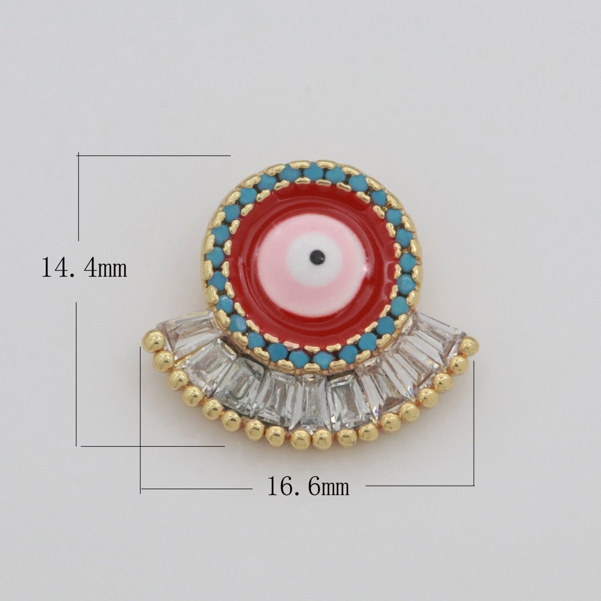 Evil Eye Charm CZ Gold Beads Evil eye Beads Spacer Micro Pave Beads Charm for Bracelet Necklace Supply Enamel Evil Eye Spacer N-1349 N-1350 N-1351 - DLUXCA