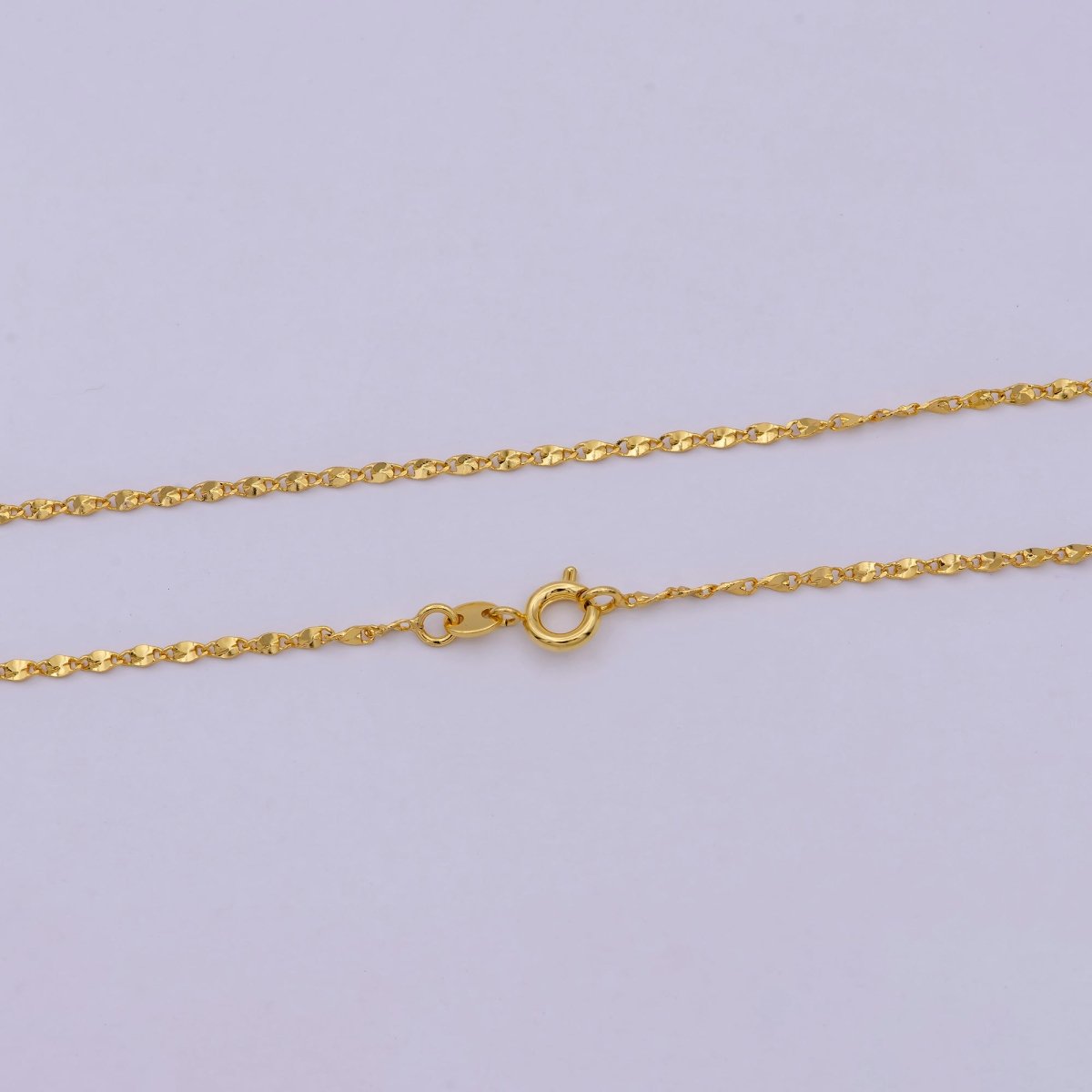Fancy Link Chain Necklace 18 Inch Ready To wear 24k Gold Filled Chain | WA-537 Clearance Pricing - DLUXCA