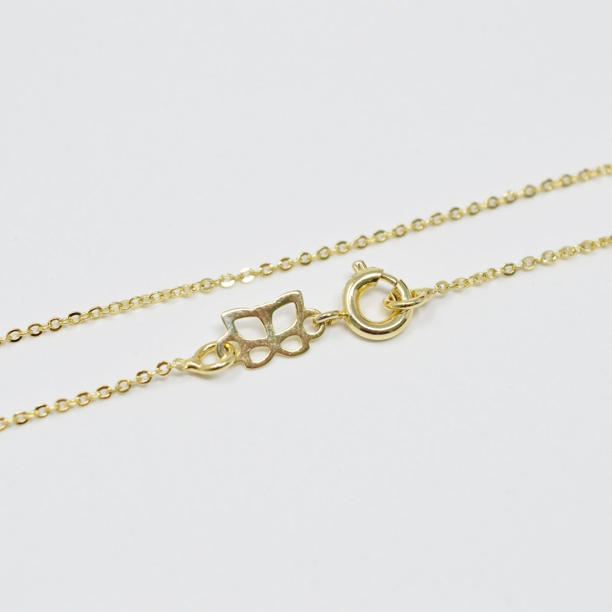 Fine Cable Chain Necklace 16 inch Chain 24K Gold Filled Necklace | WA-220 Clearance Pricing - DLUXCA