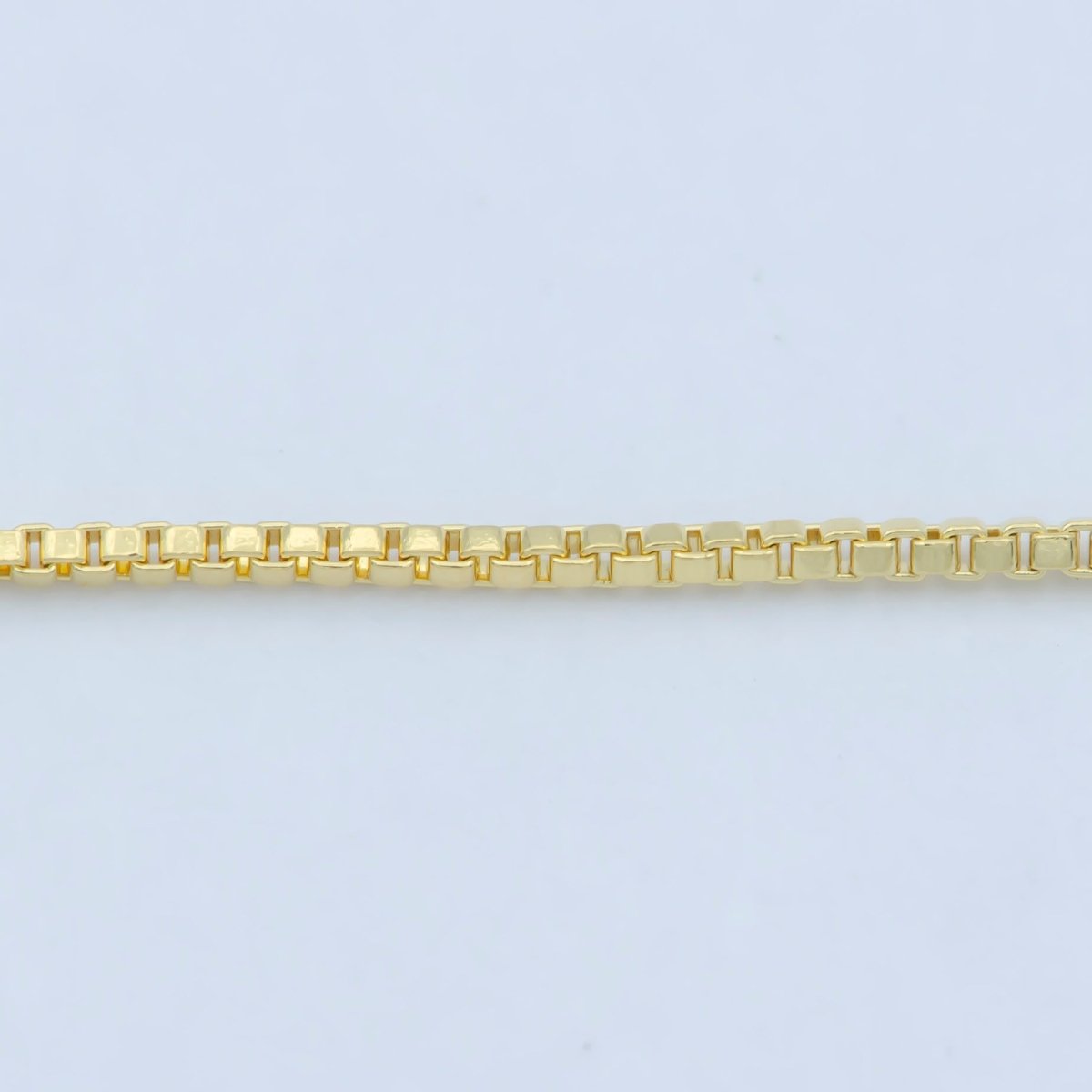 Fine Gold Box Chain 0.5mm BOX Chain - Dainty Box chain 17.5 inch Box Chain Necklace Jewelry Making Supply | WA-242 Clearance Pricing - DLUXCA