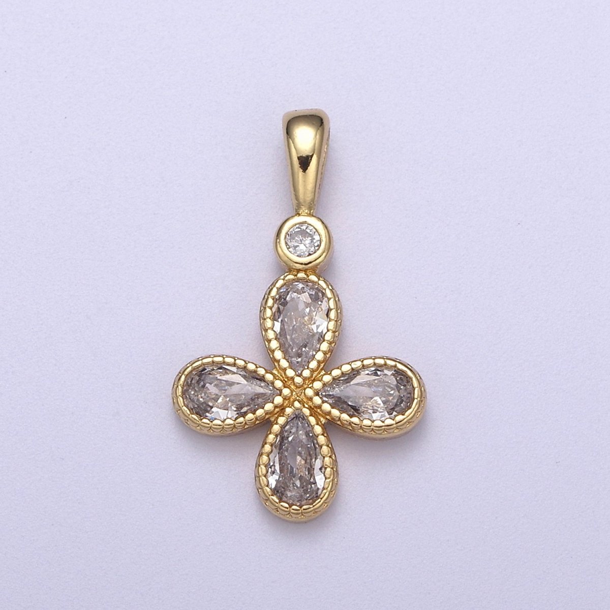 Four Leaf Clover Gold Filled lucky charm pendant necklace good luck charm H-131 H-135 - DLUXCA