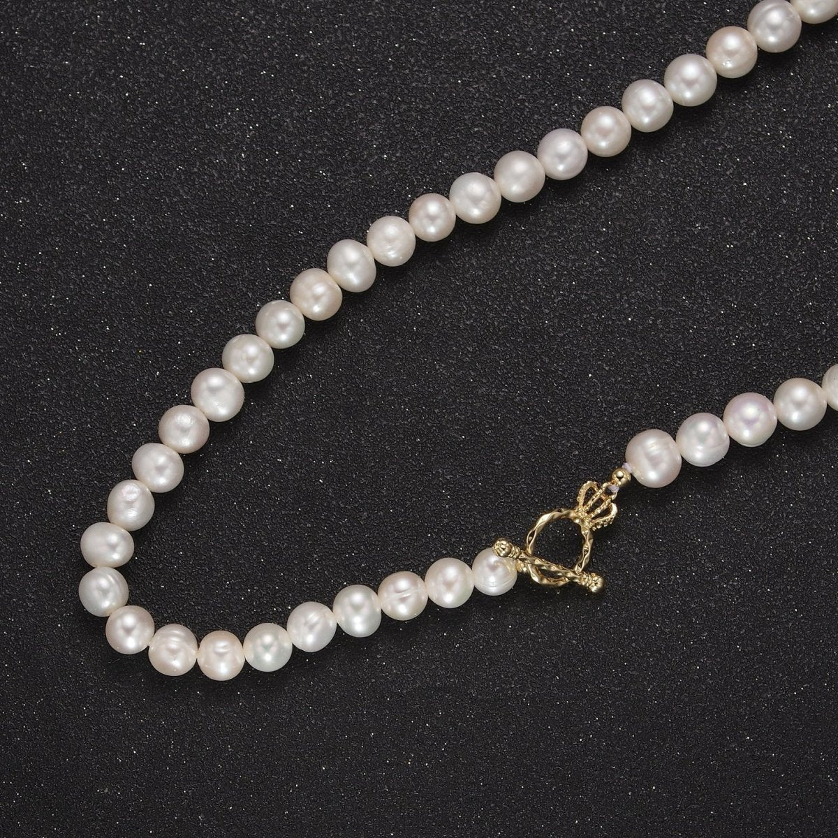 Fresh Water Pearl necklace, T bar necklace, toggle bar necklace, dainty gold necklace, layering necklace, pearl jewelry | WA-869 WA-1161 Clearance Pricing - DLUXCA