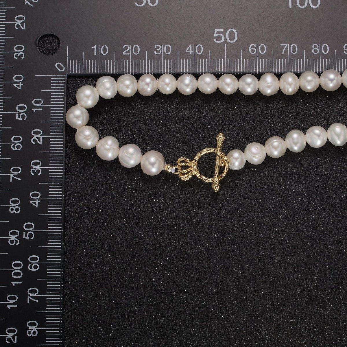 Fresh Water Pearl necklace, T bar necklace, toggle bar necklace, dainty gold necklace, layering necklace, pearl jewelry | WA-869 WA-1161 Clearance Pricing - DLUXCA