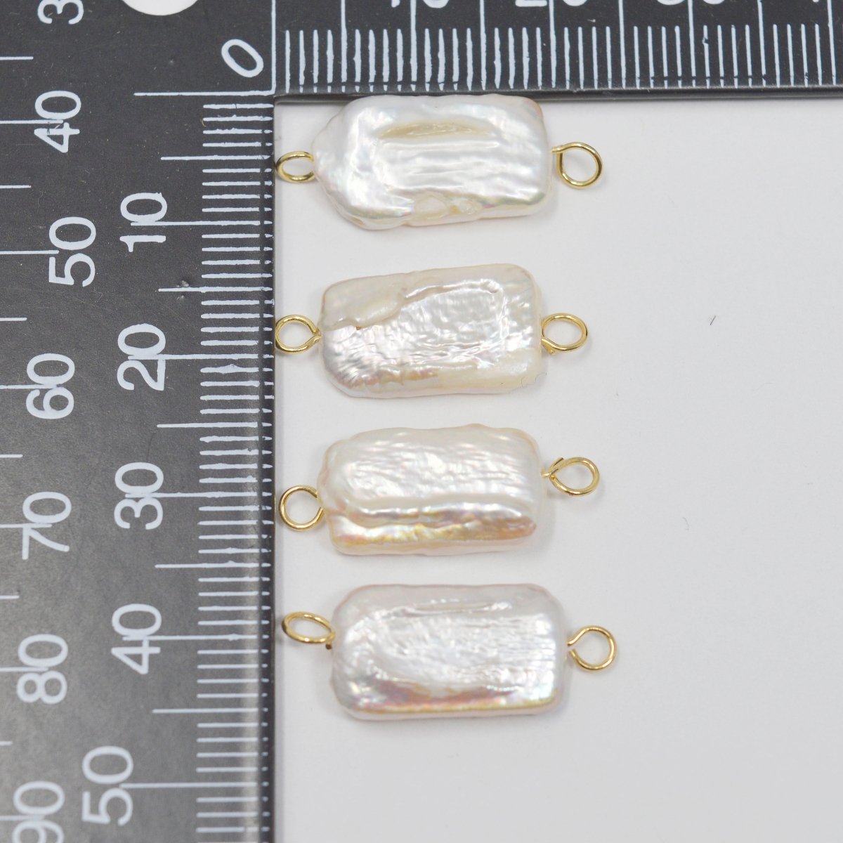 Freshwater Pearl Rectangle Pearl Connectors P-1800 - DLUXCA