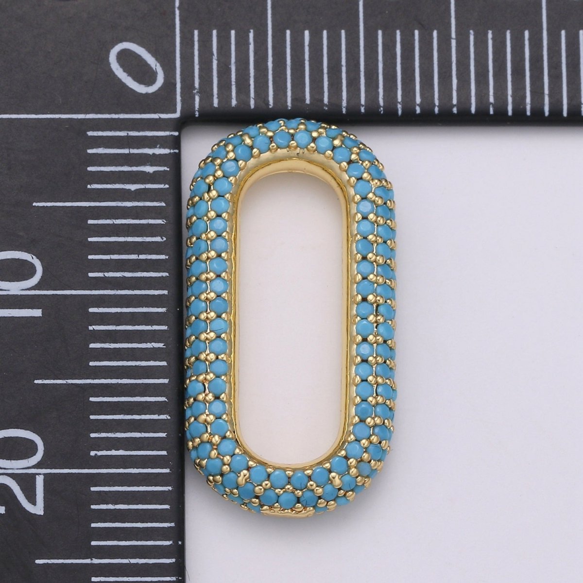 Fully CZ Micro Pave Paper Clip Link Connector links for Chain Connector for Bracelet Necklace Chain Connector L-119~L-124 - DLUXCA