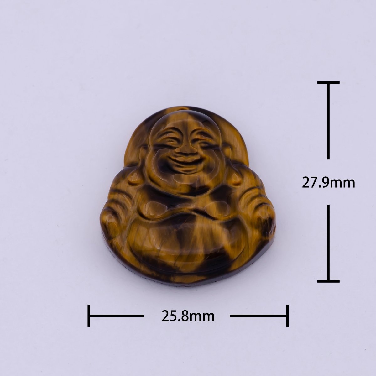 Genuine Happy Buddha Bead Tiger Eye Gemstone O-099 - DLUXCA