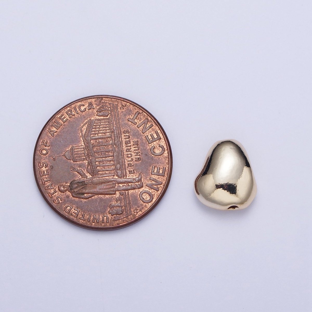 Geometric 9.7x8.6mm Abstract Bead Spacer For DIY Jewelry Making in Gold & Silver B-110 B-112 - DLUXCA