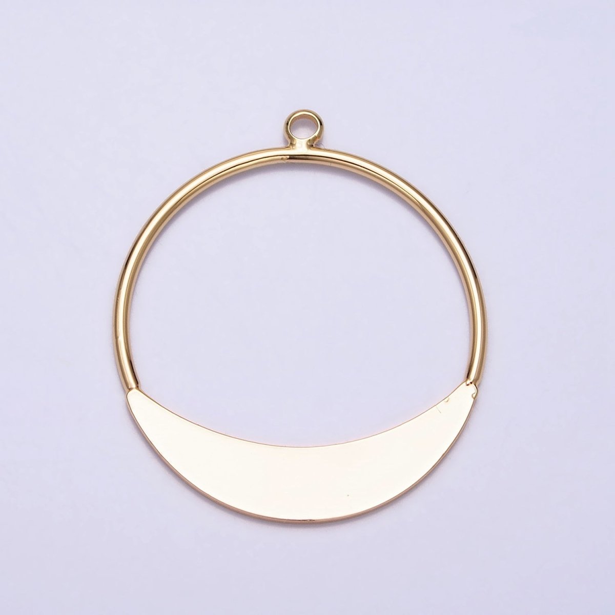 Geometric Crescent Round Circular Charm in Gold & Silver | AC631 AC632 - DLUXCA