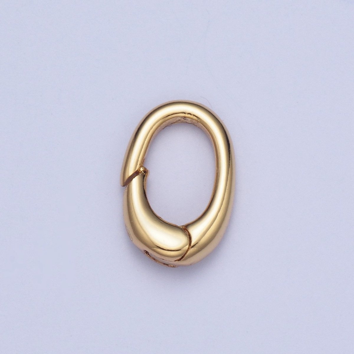 Gold 12x8mm Spring Gate Ring Rectangular Oval Closure Clasps Findings For Jewelry Making L-915 - DLUXCA