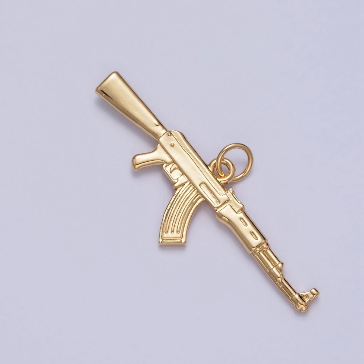 Gold AK-47 Gun Sniper Rifle Weapon Charm | X-146 - DLUXCA