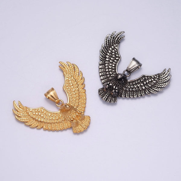 アメリカンイーグル☆　シルバー Gold / Antique Silver Eagle Necklace Pendant For Men American