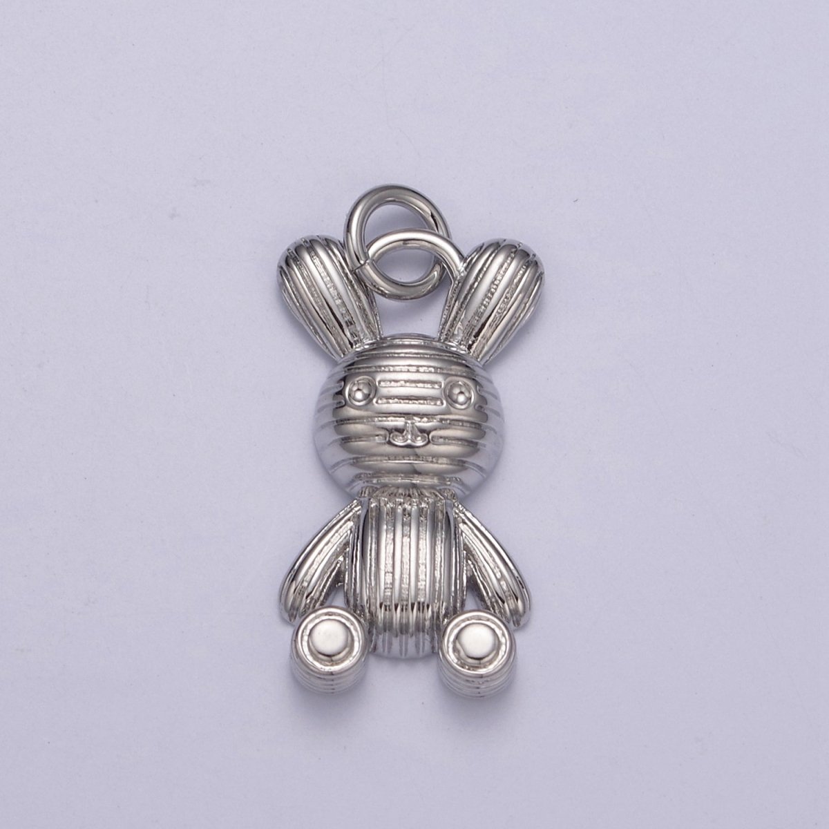 Gold Balloon Rabbit Charm Silver Figurine Statue Balloon Rabbit Pendant N-256 N-257 - DLUXCA