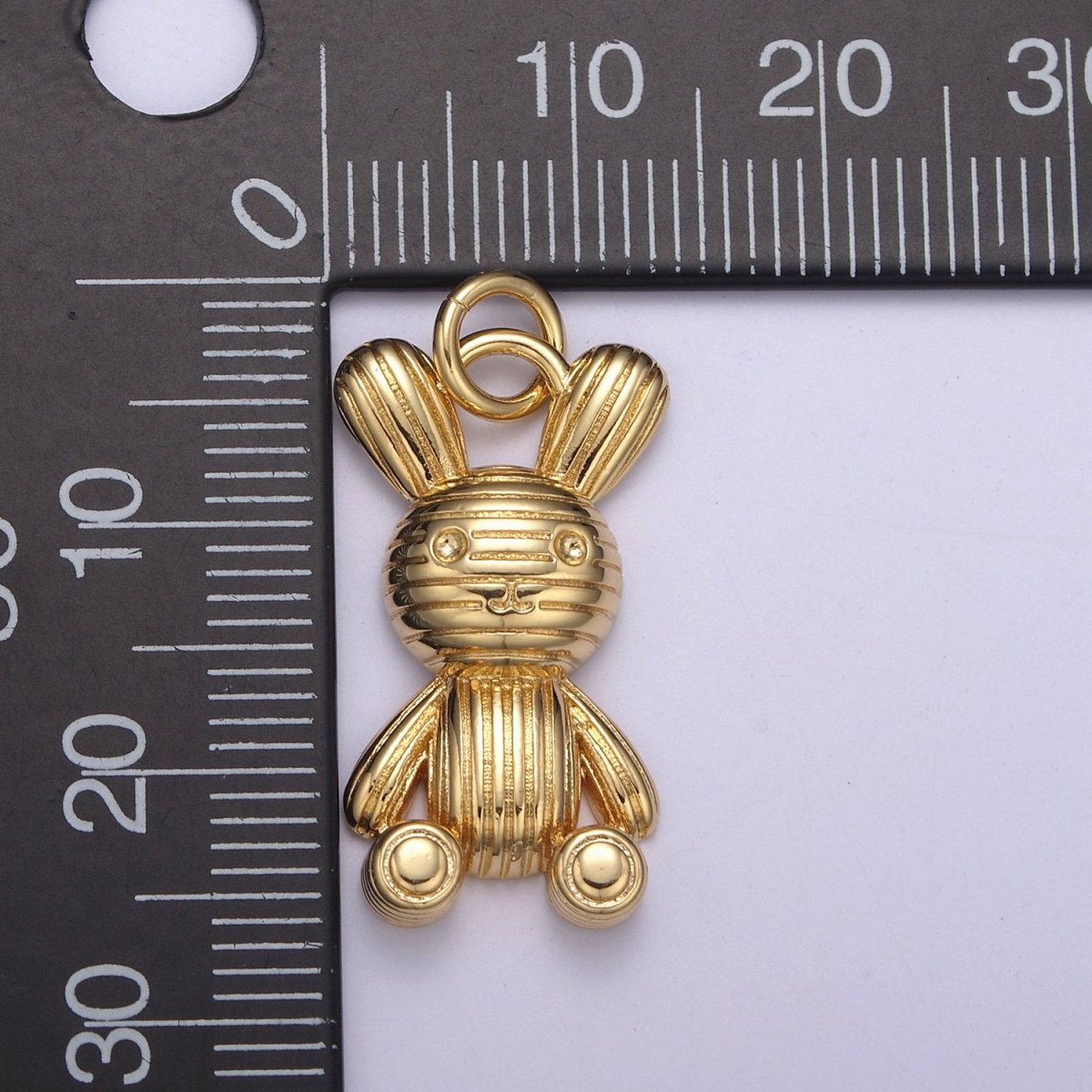 Gold Balloon Rabbit Charm Silver Figurine Statue Balloon Rabbit Pendant N-256 N-257 - DLUXCA