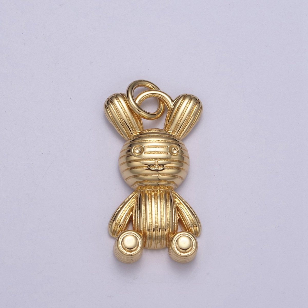 Gold Balloon Rabbit Charm Silver Figurine Statue Balloon Rabbit Pendant N-256 N-257 - DLUXCA