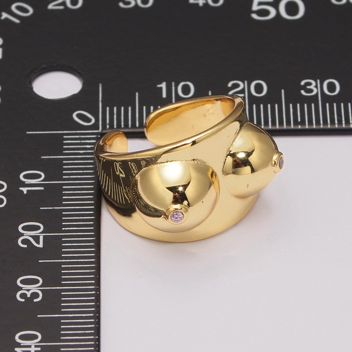 Gold Boobs Ring Novelty Silver Breast Cancer Awareness. Celebrating Breastfeeding Jewelry Gold Boobs Ring Novelty Silver Breast Cancer Awareness. Celebrating Breastfeeding Jewelry U-025 U-026 - DLUXCA