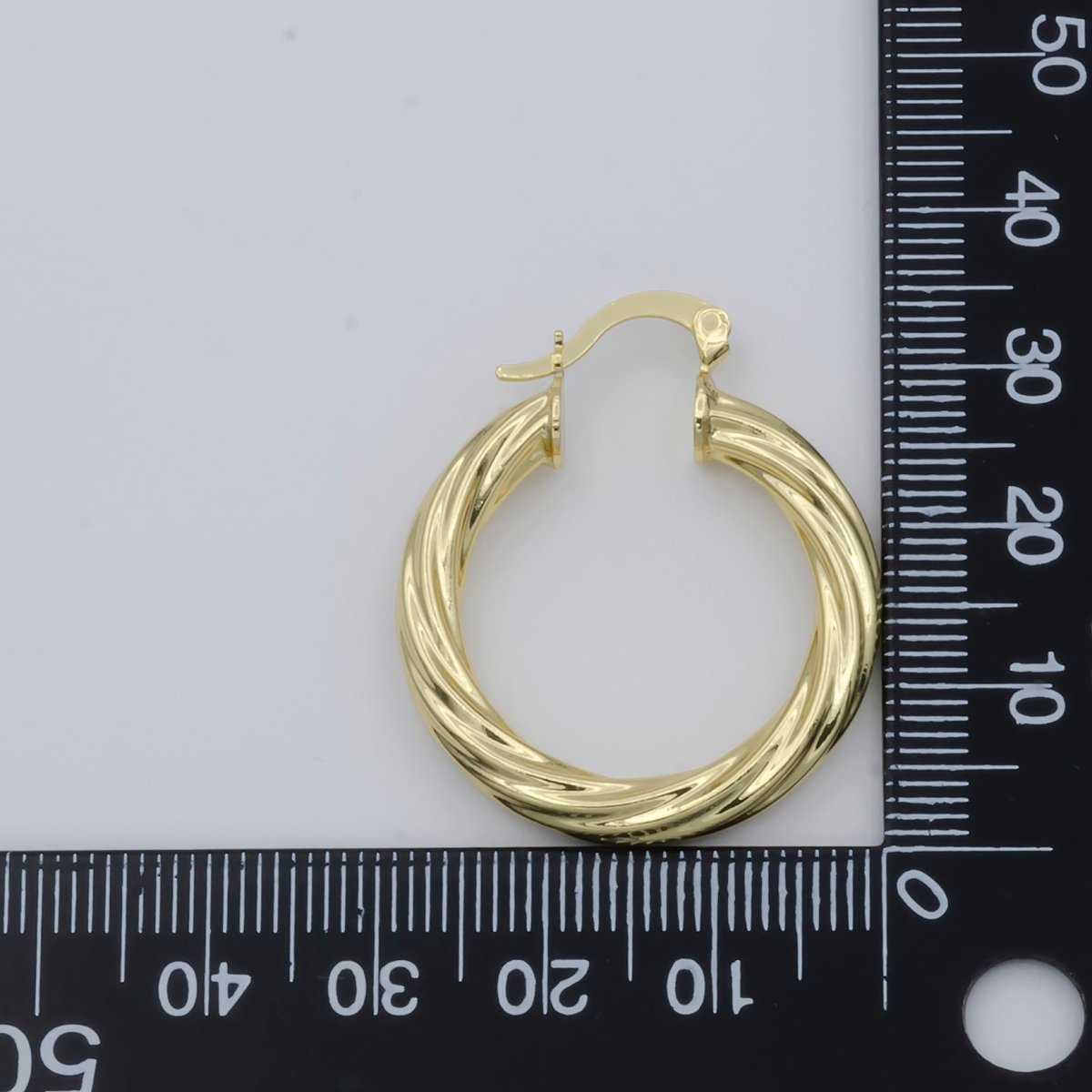 Gold Braided Round Huggies Earrings, Plain Gold Filled Mini Geometric Formal/Casual Wear Earring Jewelry P-125 P-126 P-127 - DLUXCA