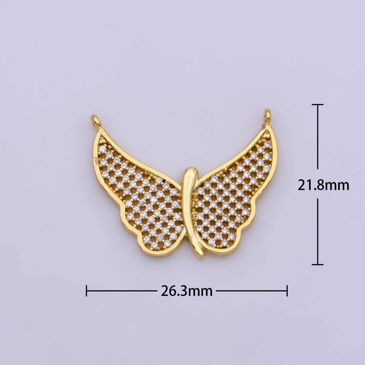Gold Butterfly Charm Connector Dainty Butterfly Pendant, Gold Butterfly Connector, Dainty Charms, Necklace Bracelet Charms, DIY Jewelry Making G-846 - DLUXCA