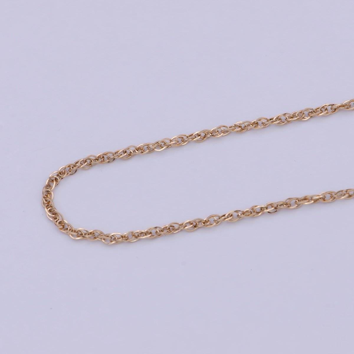 Gold Cable Link Necklace Simple Gold Necklace, Layering Chain and Link Gold Chain for DIY Jewelry | WA-763 Clearance Pricing - DLUXCA