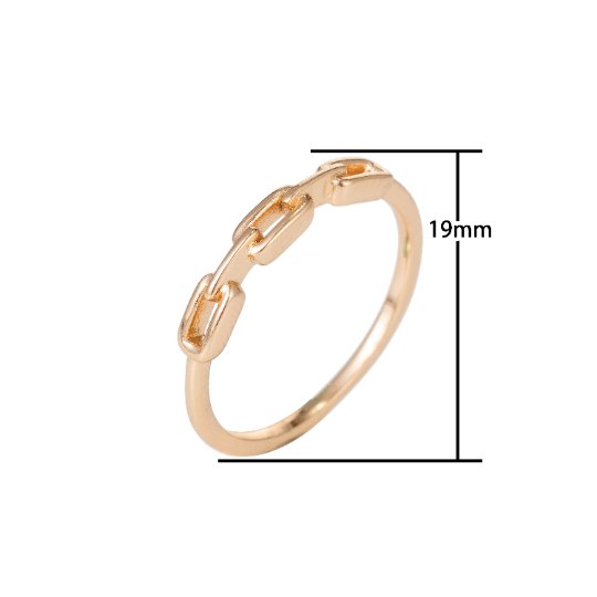 Gold Chain Ring, Minimalist Ring, Gold Ring, Dainty Ring, Ring, Stackable Ring, Midi Ring, Gold Stacking Ring, Gold Chain Ring size 6,7,8 R-039 - R-041 - DLUXCA