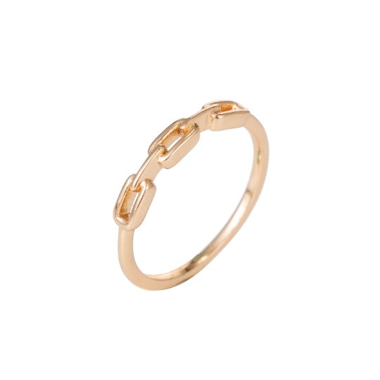 Gold Chain Ring, Minimalist Ring, Gold Ring, Dainty Ring, Ring, Stackable Ring, Midi Ring, Gold Stacking Ring, Gold Chain Ring size 6,7,8 R-039 - R-041 - DLUXCA