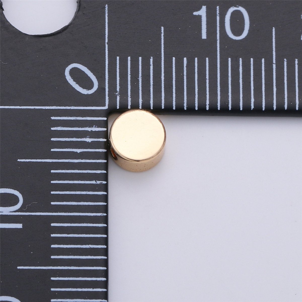Gold Circle Bead Round Bead Findings 5mm Hole:1.2mm for Bracelet Necklace Jewelry Supplies B-222 - DLUXCA