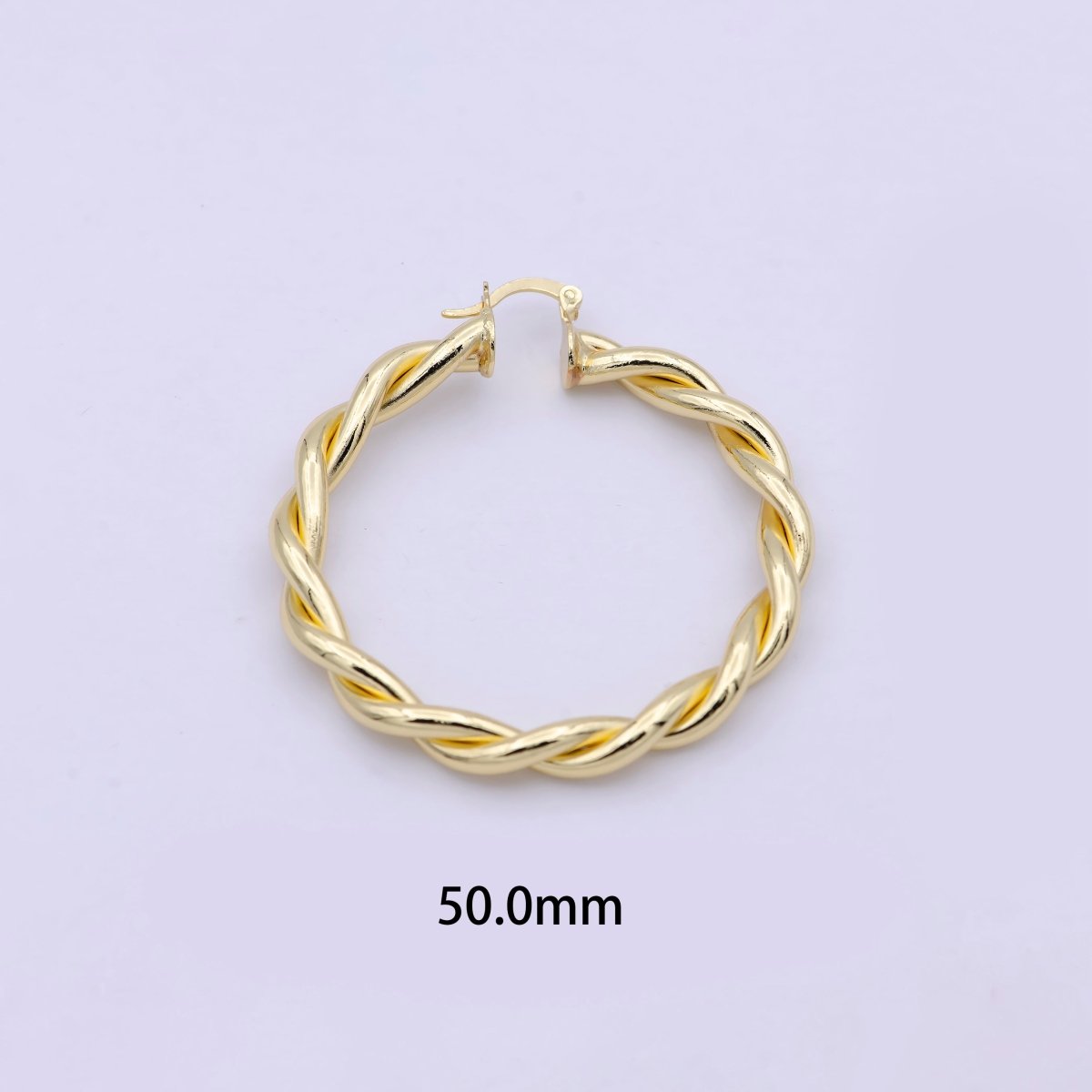 Gold Circle Twisted Hoop, 24k Gold Fill Hoop, Twisted Hoop, Gold Hoop Earrings, Dainty Minimalist Hoops Wholesale Jewelry T-335 T-336 T-355 - DLUXCA