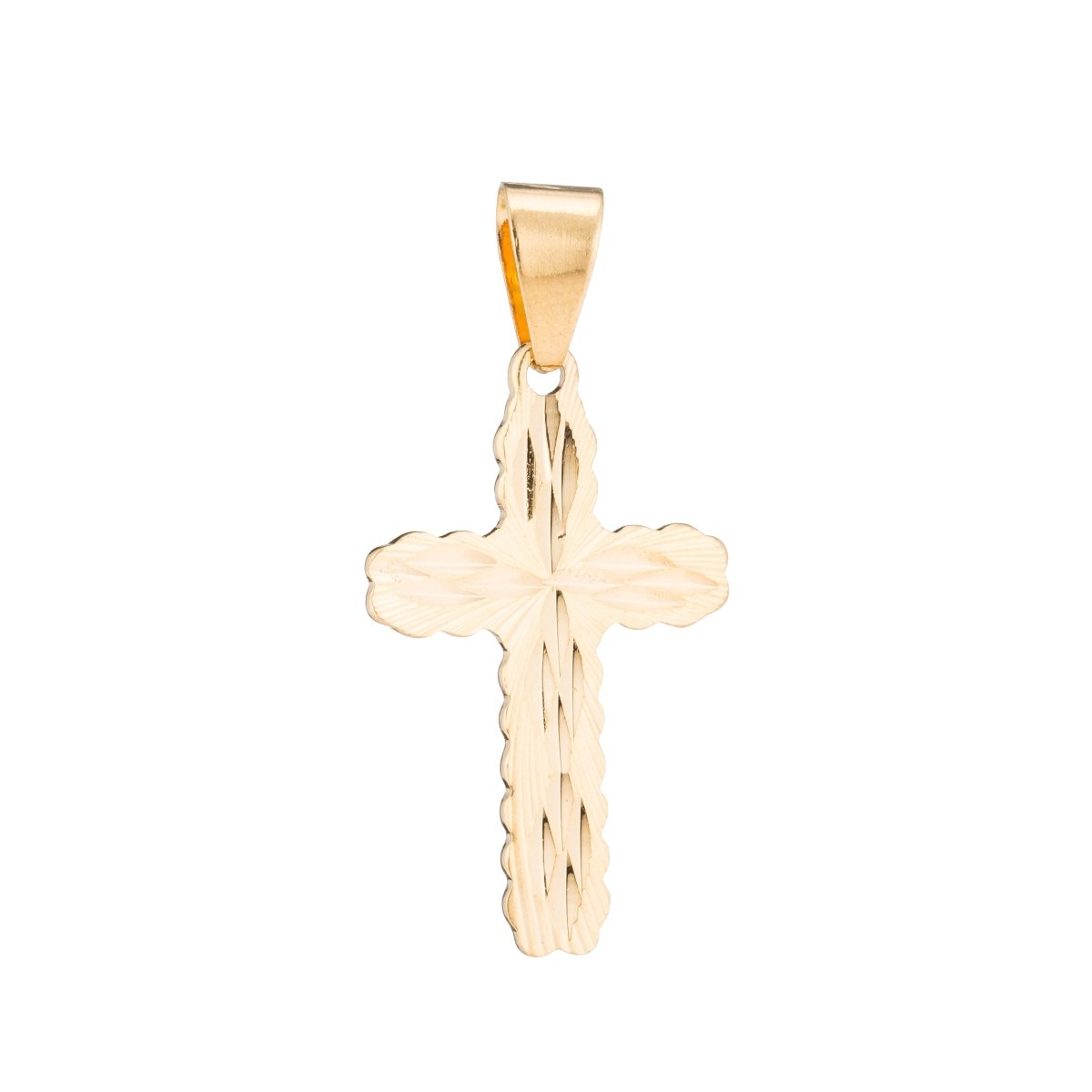 Gold Cross, Jesus, Faith, Hope, Love, Joy, Peace, Believe, Family, Church, Necklace Pendant Charm Bead Bails Findings for Jewelry Making H-189 - DLUXCA