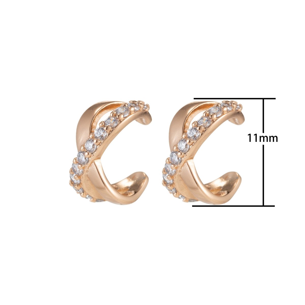 Gold Ear Cuff earring Cartilage Ring, No Piercing, Cartilage Earcuff, Fake Helix Piercing, Clip on Cuff, Cartilage Hoop, Cartilage cuff, AI-057 - DLUXCA