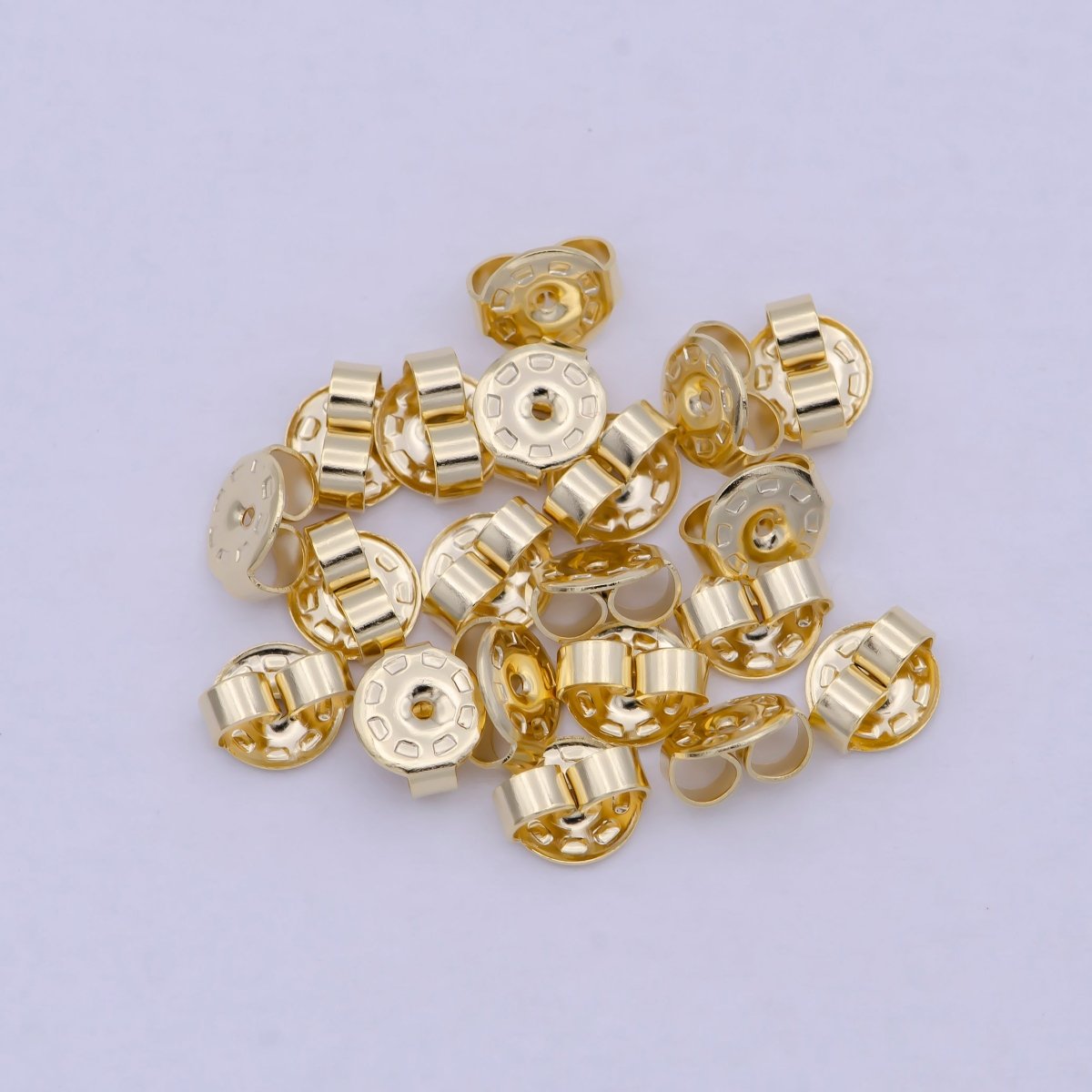 Gold Earring Backs for Studs Hypoallergenic Earring Backs Replacements Posts for Diamond Studs Droopy Secure Locking Earring Backs, 5mm K-353 - DLUXCA