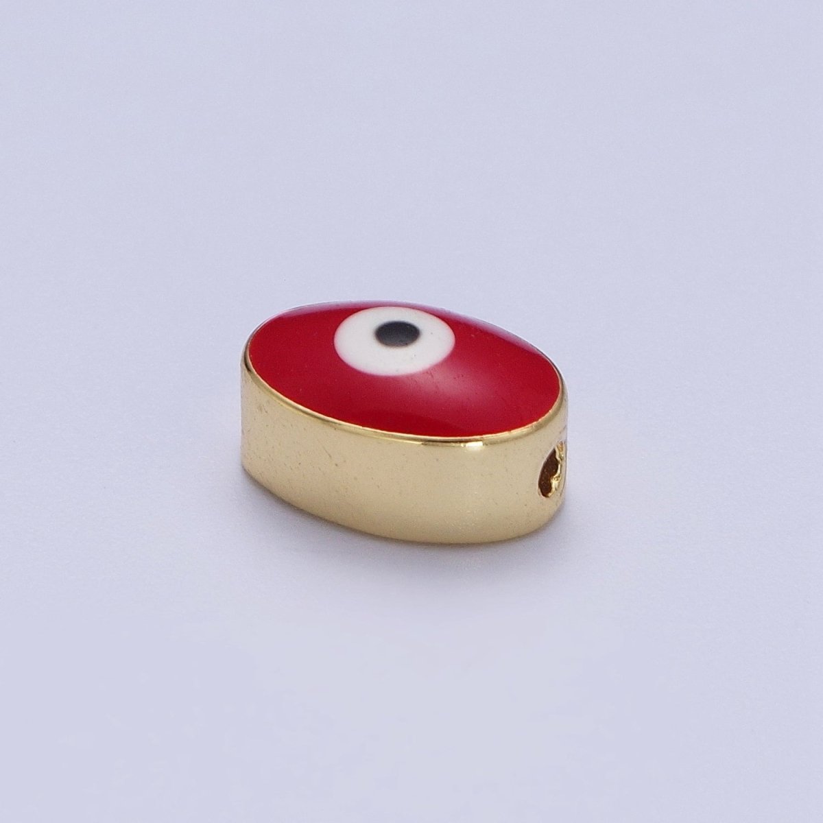 Gold Evil Eye Bead Spacer for Bracelet Red / Purple Eye Bead | B-671 B-652 - DLUXCA