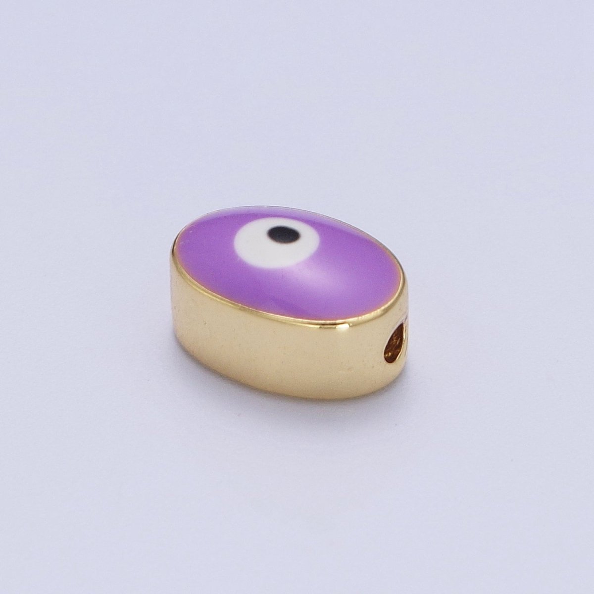 Gold Evil Eye Bead Spacer for Bracelet Red / Purple Eye Bead | B-671 B-652 - DLUXCA