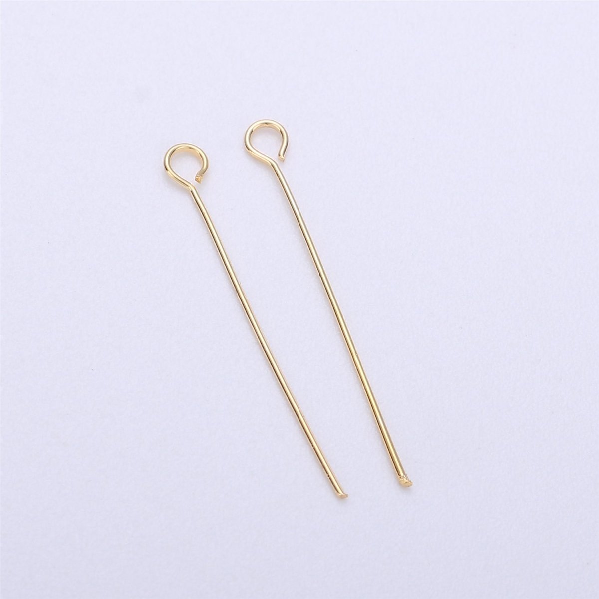 Gold Eye Pin Silver Rose Gold Black Open Eyepins Headpins 0.6mm (24 Gauge) by 15mm, 18mm Jewelry Making Craft Supply DIY Finding K-102 L-546 L-547 - DLUXCA