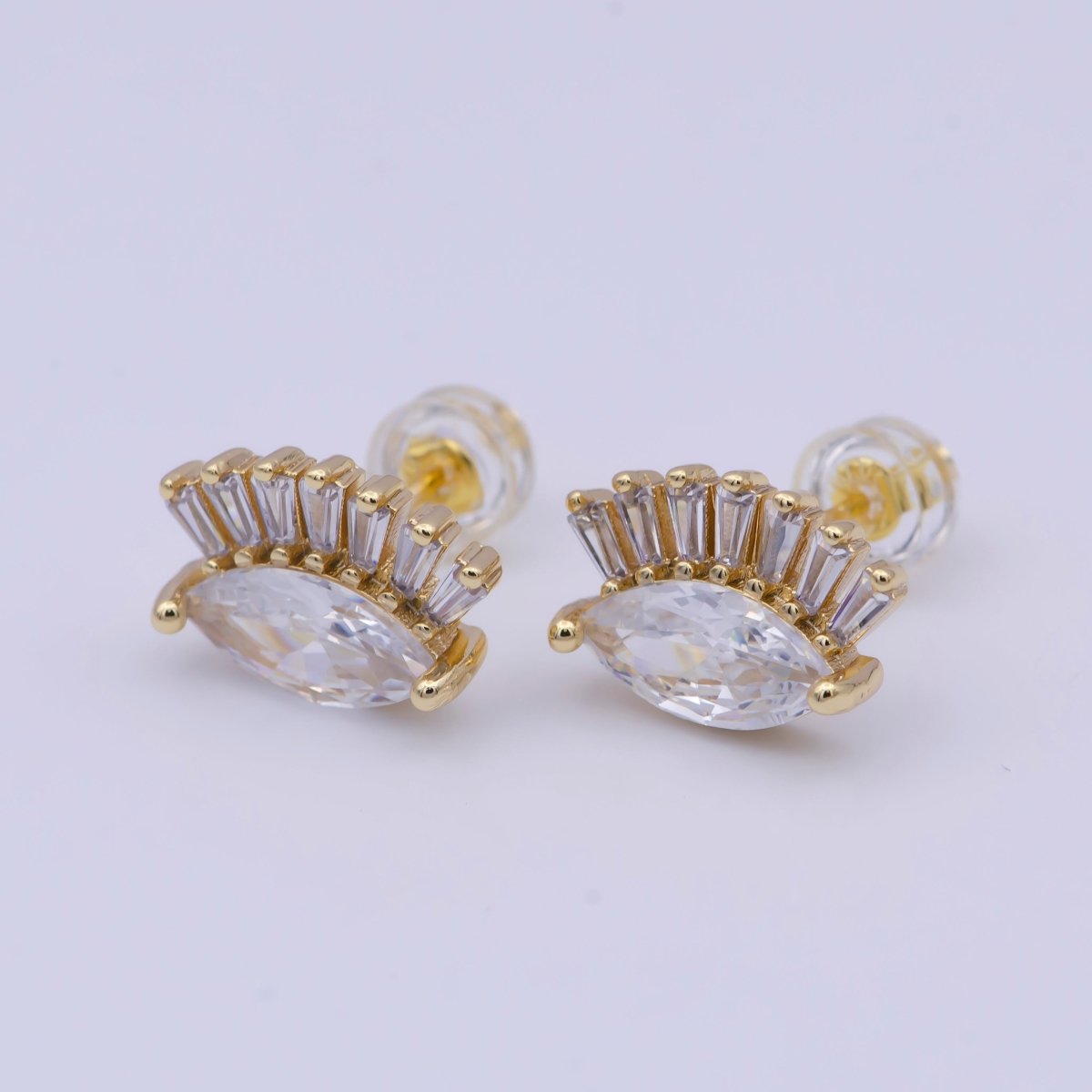 Gold Eye Stud Earrings Fashion Jewelry, Cartilage Earring X-929 - DLUXCA
