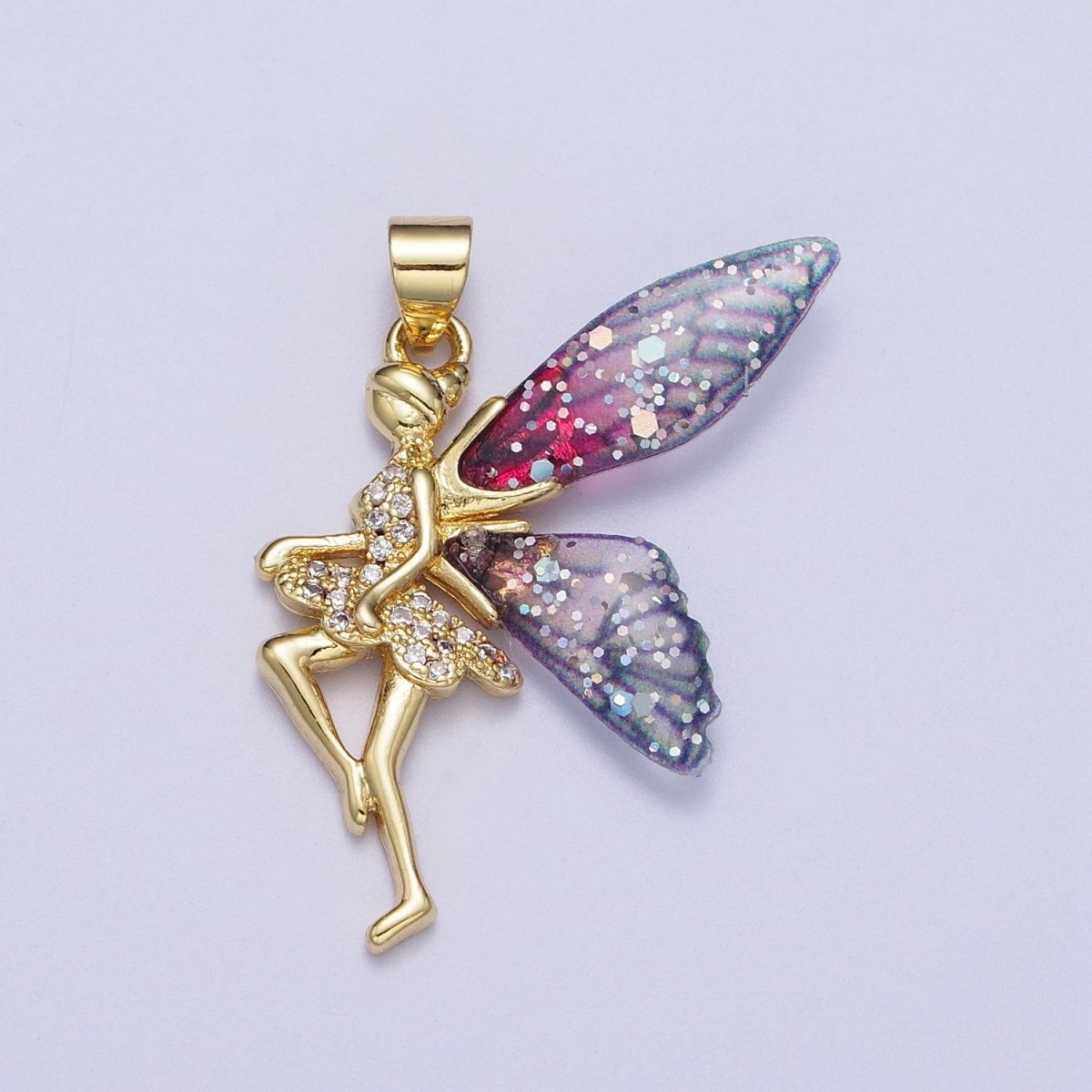 Gold Fairy Pendant Magical Dream Whimsical Charm H-666 H-669 - DLUXCA