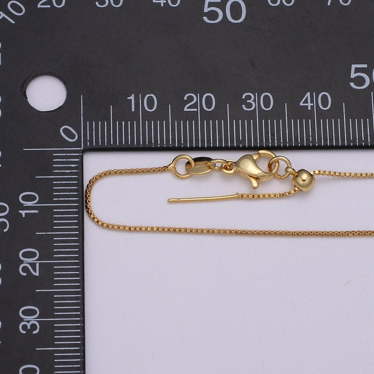 Gold Filled 0.8mm 18.5 inch long Chain with Lobster Clasp For DIY Jewelry Making Chain NECKLACE Supplies Kit L-198~L-201 - DLUXCA