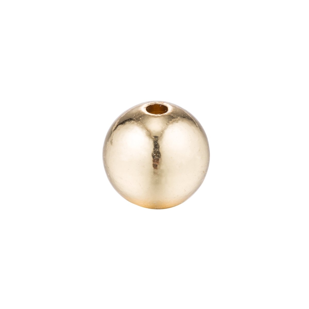 Gold Filled 10mm Round Minimalist Spacer Bead in Gold & Silver | B-006 B-007 - DLUXCA