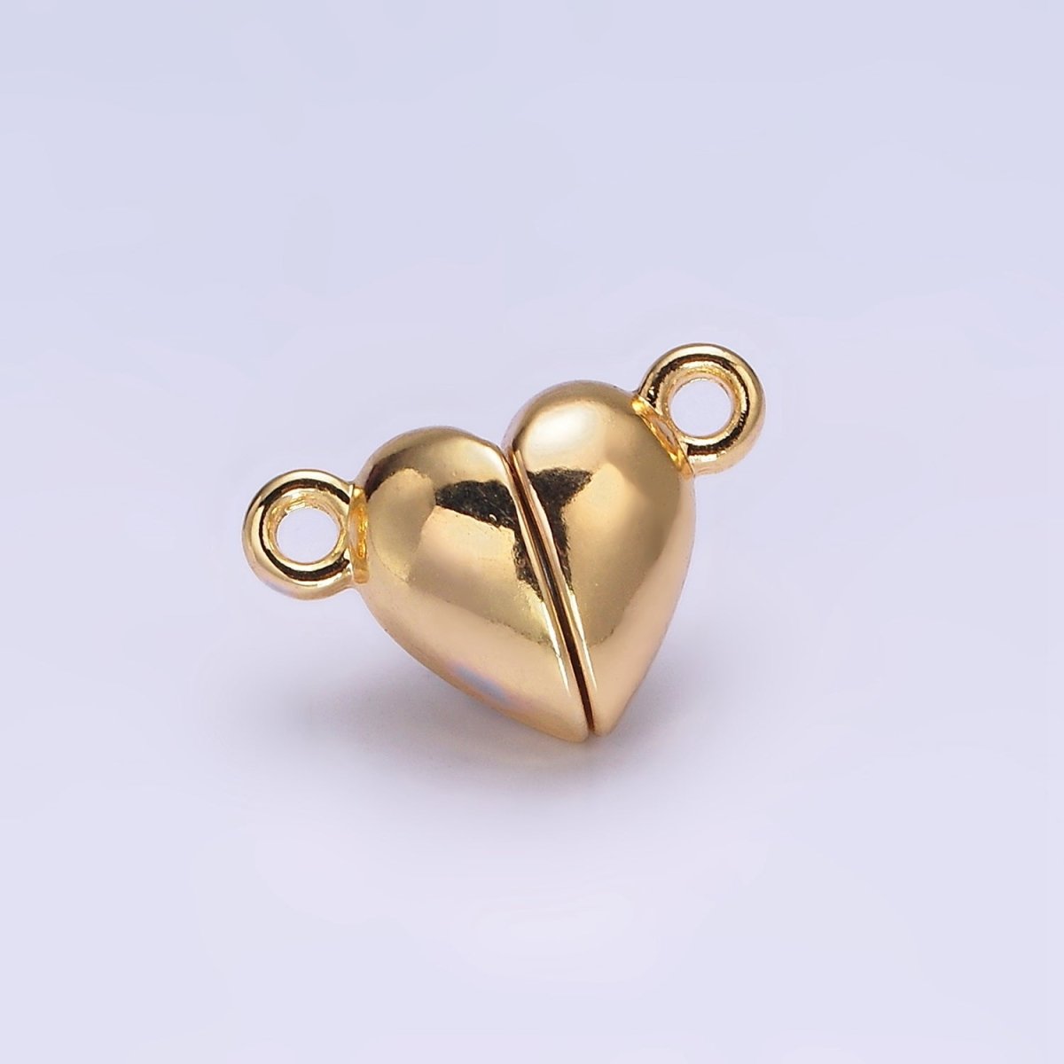 Gold Filled 15mm Heart Magnetic Connector G-645 - DLUXCA