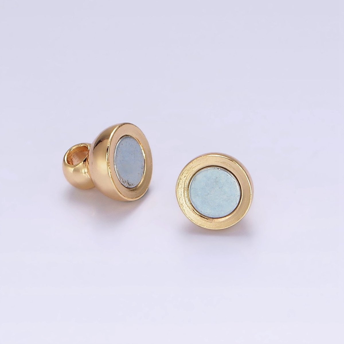 Gold Filled 6mm Round Bead Magnetic Connector G-648 - DLUXCA