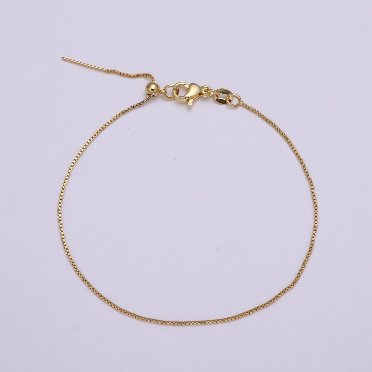 Gold Filled 8.5 long Chain with Lobster Clasp For DIY Jewelry Making Bracelet Anklet L-206~L-209 - DLUXCA