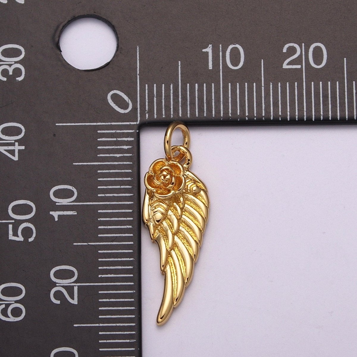 Gold Filled Angel Wing Charm add on charm for Bracelet Necklace Earring Supply M-888 - DLUXCA
