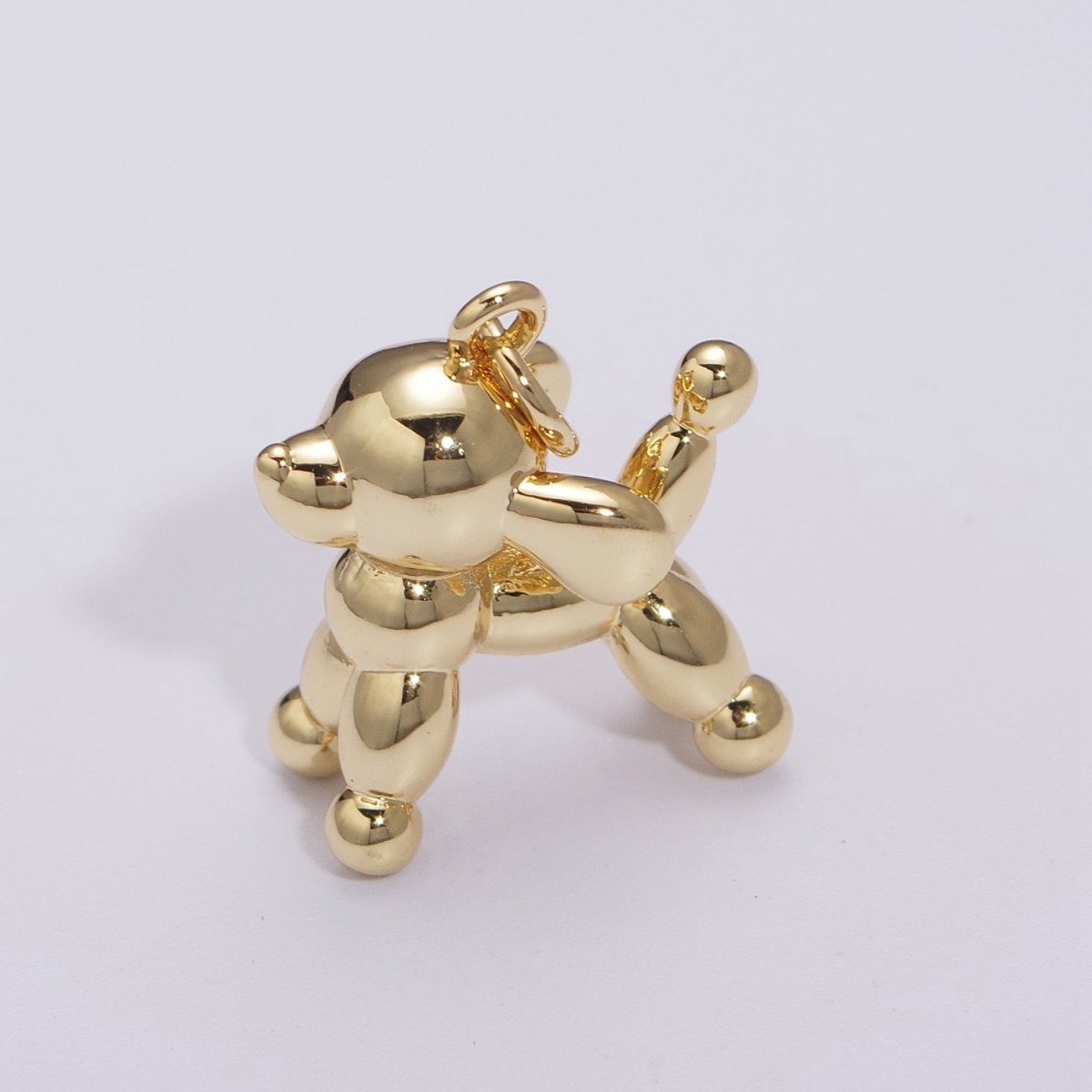 Gold Filled Balloon Dog Charm, 3D Balloon Dog, Animal Balloon Charm, Balloon Animal, Gift for Dog Lover, Funny Charm for Kids, Party Dog M-898 M-899 - DLUXCA