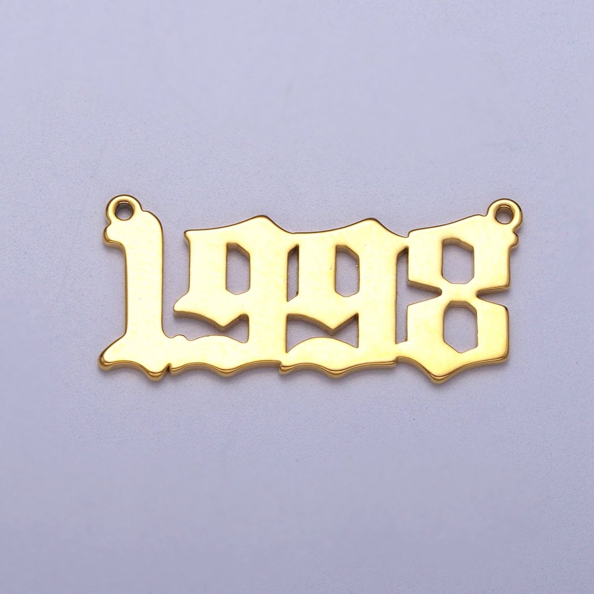 Gold Filled Birth Year Charm Connector Birthday Number Anniversary Old English Number Link Connector for Necklace Bracelet Component Y-690 ~ Y-700 - DLUXCA